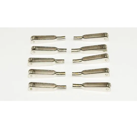 Accessoire embarqué Chapes acier nickelé M2 (10 pcs)