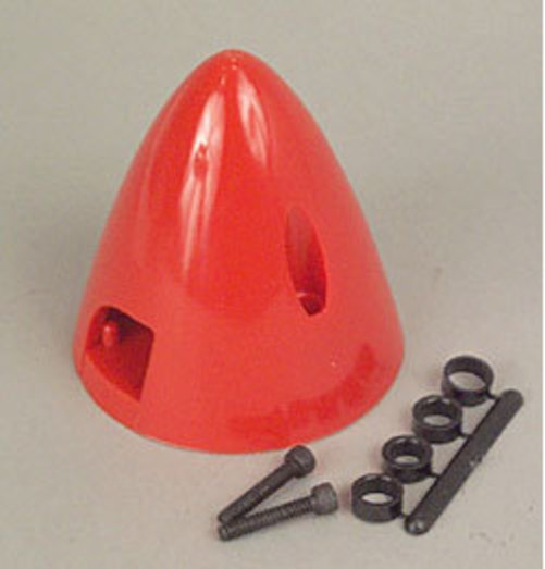 DU-BRO 286 Red 2-1/2 Inch 2-Blade Spinner 54MM