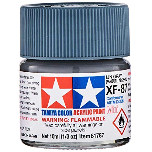 Tamiya Acrylic Mini XF-87 IJN Gray Maizuru Arsenal 10ml TAM81787 Plastics Paint Acrylic